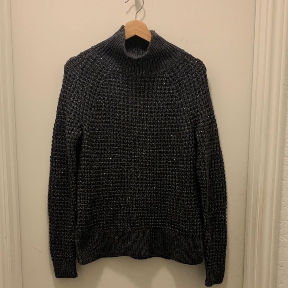 LOFT Charcoal Turtleneck Sweater